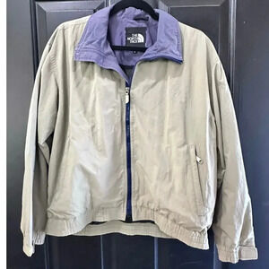 The North Face Beige Windbreaker Jacket Size Medium